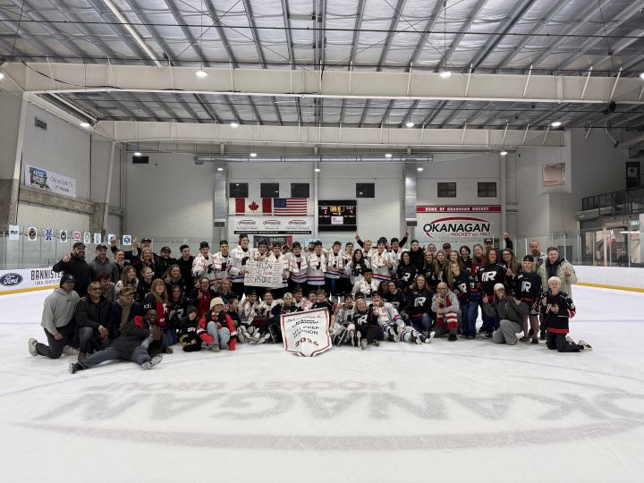 Image of U17 Prep championship winning team at RINK Hockey Academy in Kelowna, BC