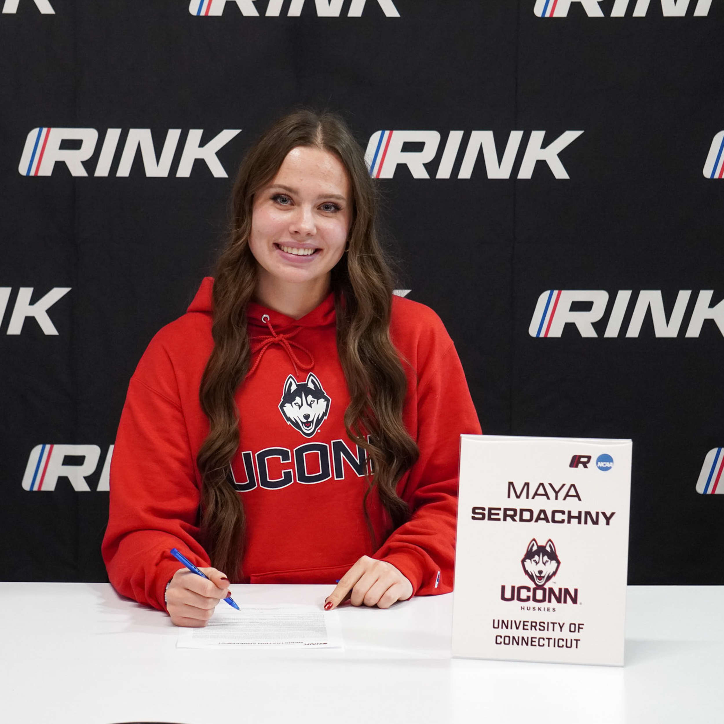 Maya Serdachny Female Hockey Player Shot