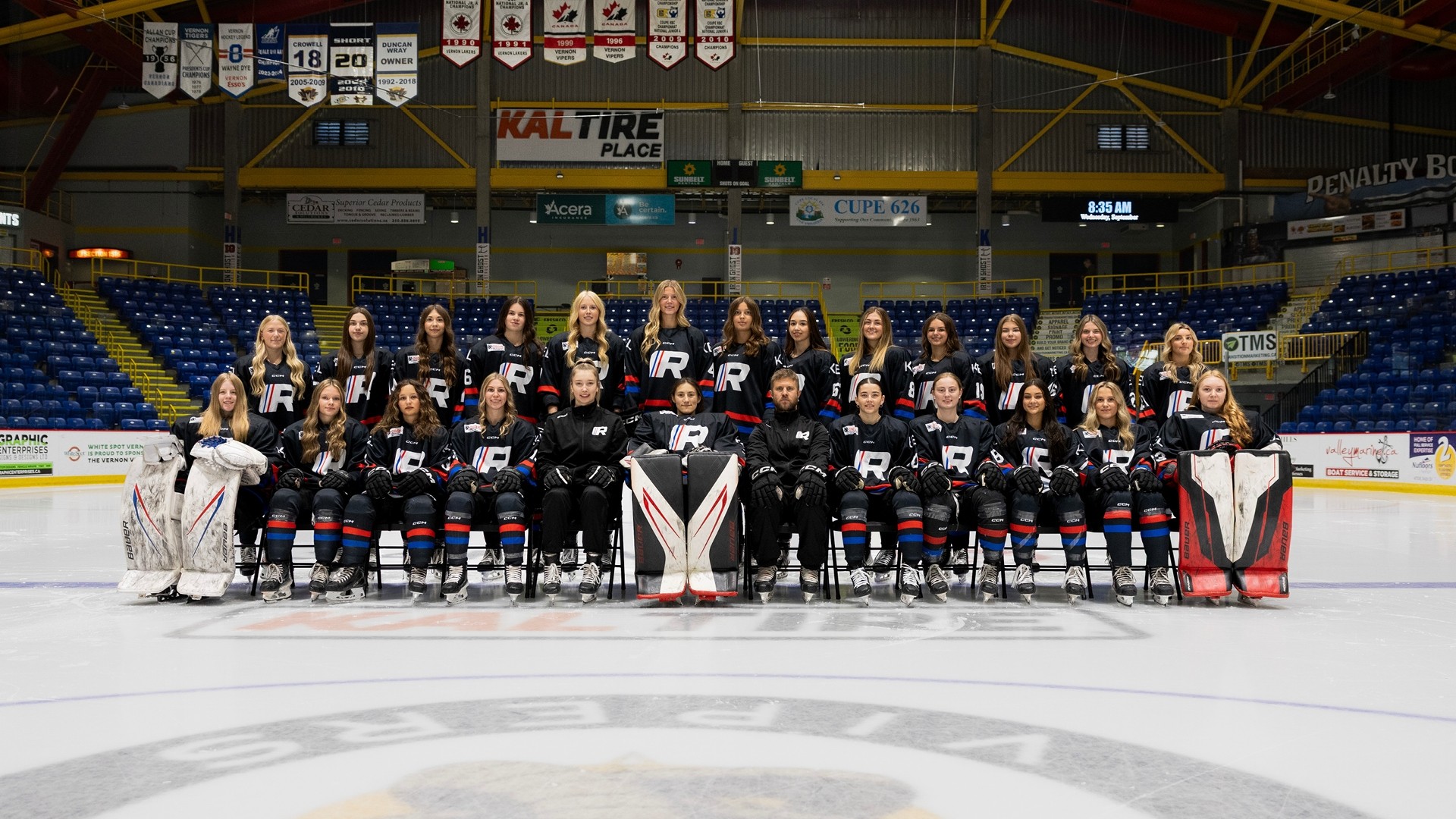 RINK Hockey Academy Kelowna U18 Female Prep Red Team Photo